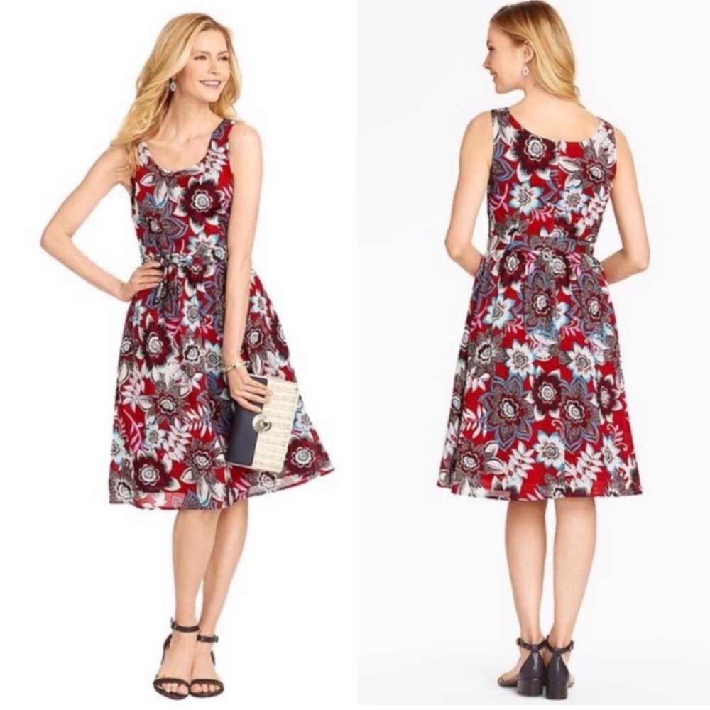 Talbots‎ Floral Fit & Flare Midi Dress